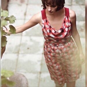 𝅺ANTHROPOLOGIE Moulinette Soeurs Here and There Dot Silk Dress 8